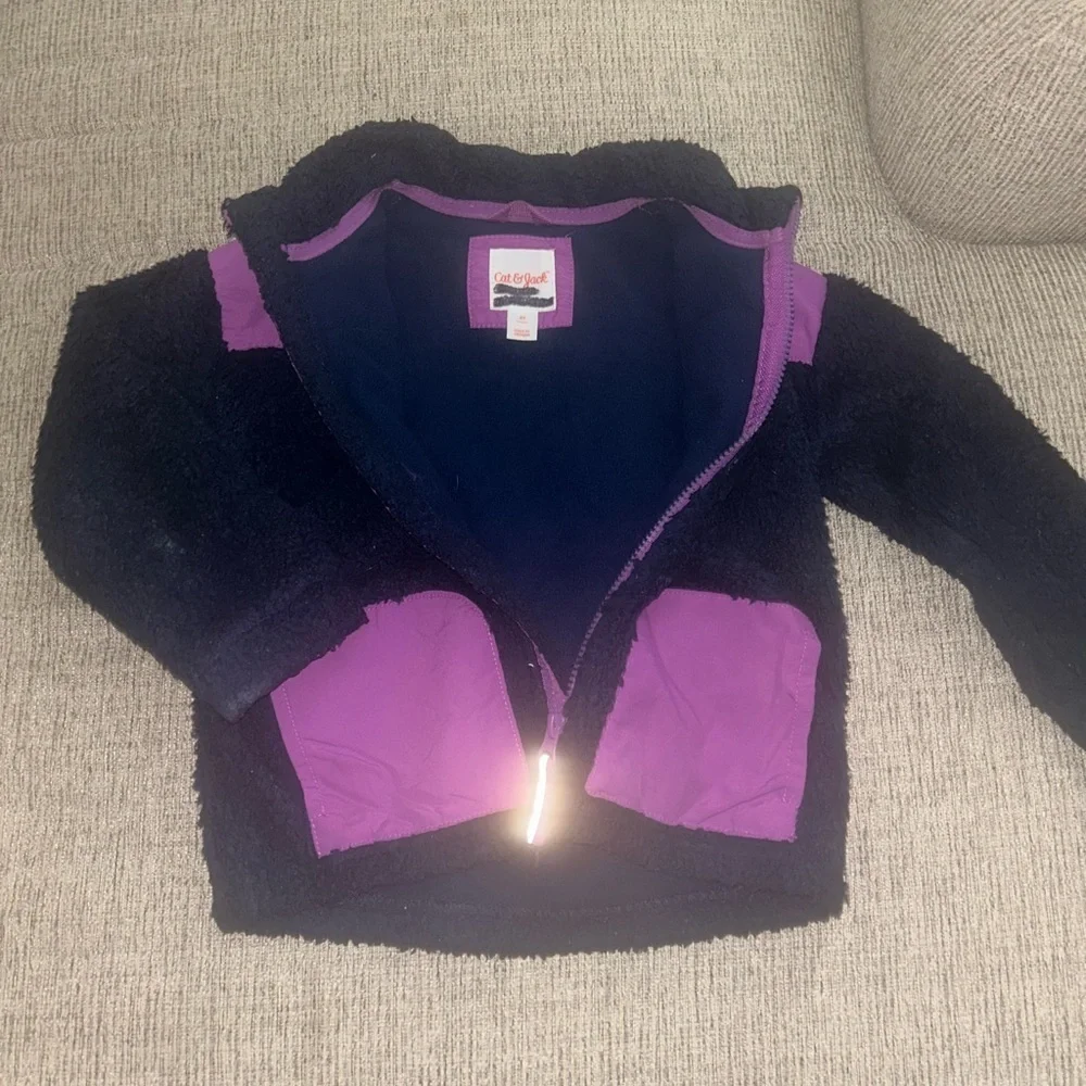 Cat & Jack Purple and Black Kids Puffer Jacket